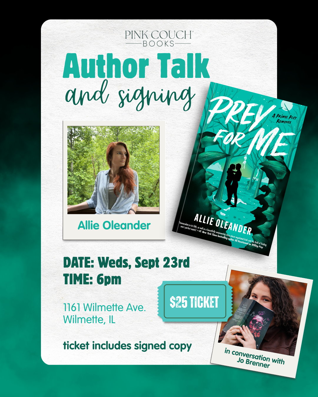Allie Oleander Author Talk and Signing