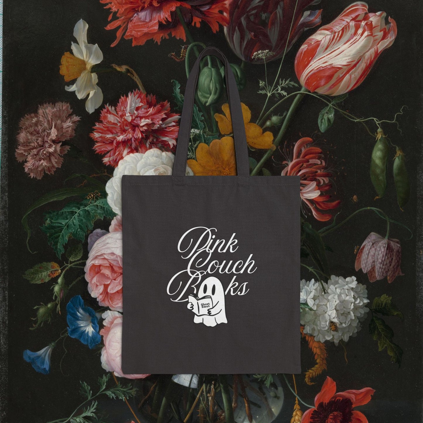 Smut Reading Ghostie Cotton Canvas Tote Bag