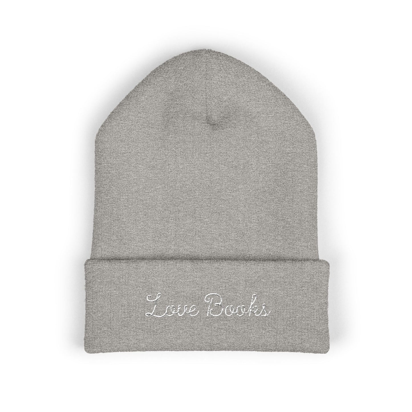Love Books Embroidered Beanie