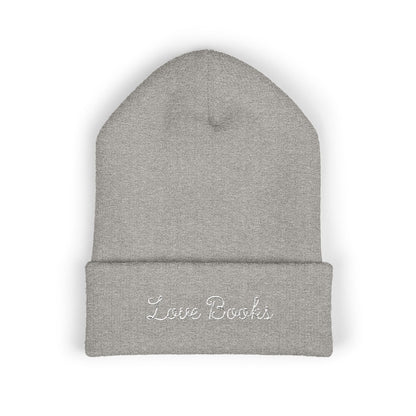 Love Books Embroidered Beanie