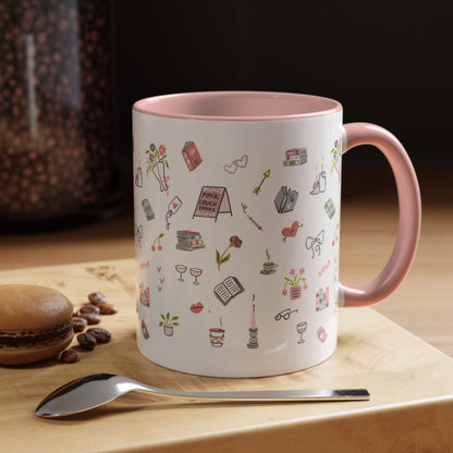 Pink Couch Books "favorite things" coffee mug