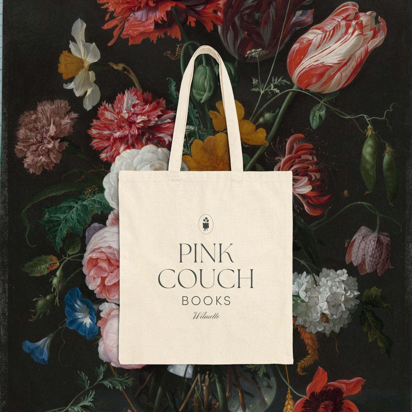 Pink Couch Books | Cotton Canvas Tote Bag