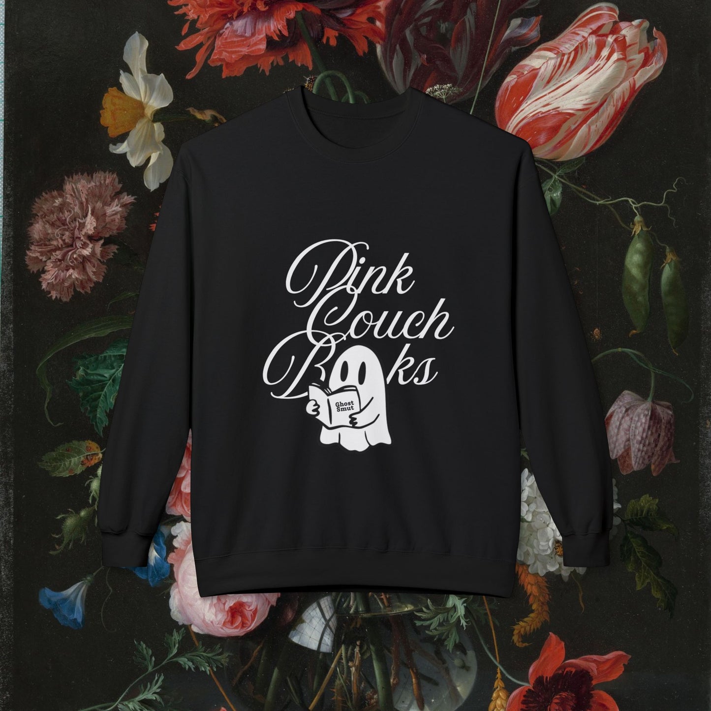 Smut Reading Ghostie | Unisex Fleece Crewneck Sweatshirt