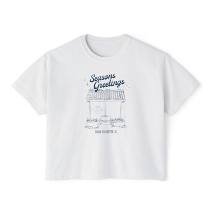 Seasons Greetings | Women's Boxy Slight Crop Tee