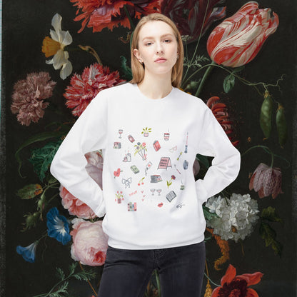 Pink Couch Books "favorite things" sweatshirt