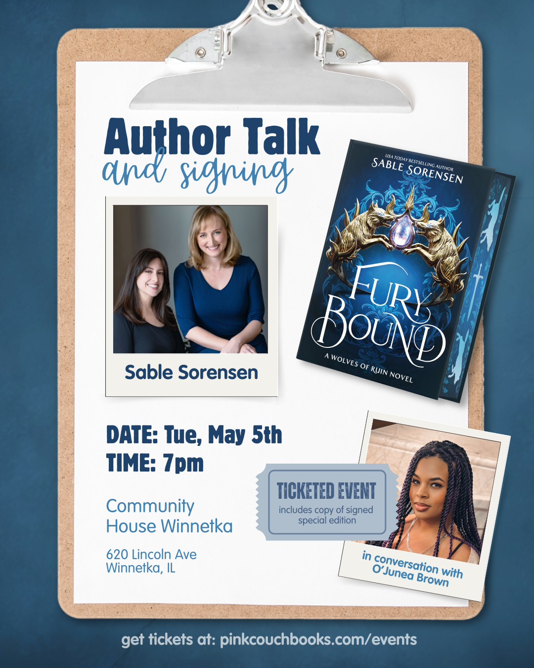 Sable Sorensen: Author Talk and Signing. In Conversation with O'Junea Brown