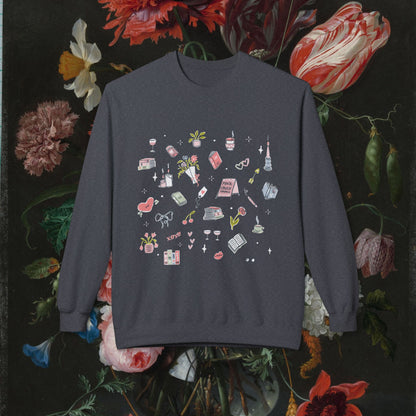 Pink Couch Books "favorite things" sweatshirt
