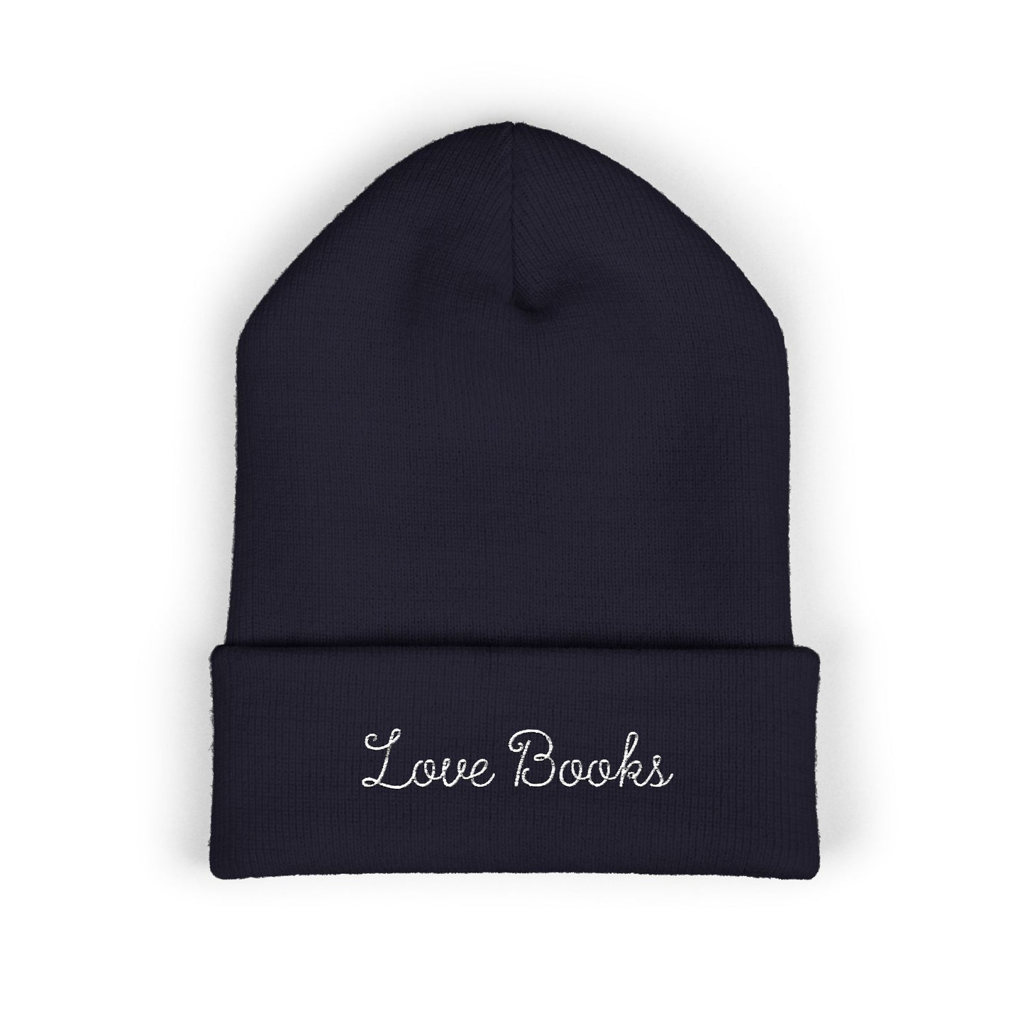 Love Books Embroidered Beanie