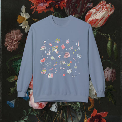 Pink Couch Books "favorite things" sweatshirt