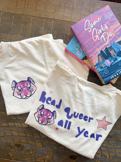 Read Queer All Year by Finn | boxy t-shirt