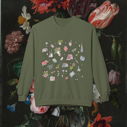 Pink Couch Books "favorite things" sweatshirt