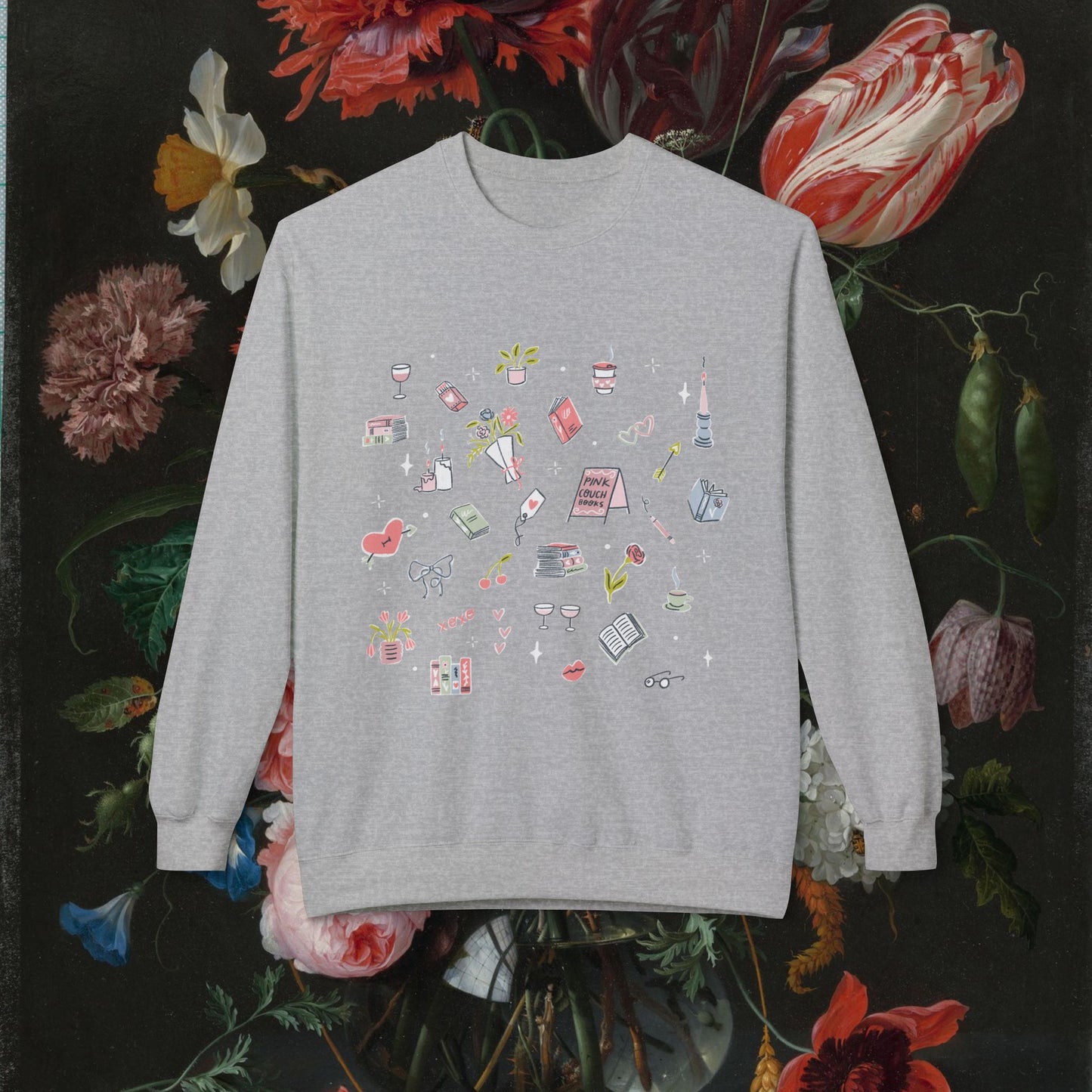Pink Couch Books "favorite things" sweatshirt